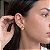 Brinco com zircônia oval folheado a ouro 18k - Imagem 2