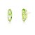 Brinco com zircônia oval folheado a ouro 18k - Imagem 1