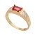 Anel com zircônias folheado a ouro 18k - Imagem 1