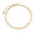 Pulseira trabalhada folheada a ouro 18k 18 cm - Imagem 1
