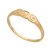 Anel ABC infantil folheado a ouro 18k - Imagem 1
