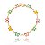 Pulseira infantil borboletas com zircônias folheada a ouro 18k 14cm - Imagem 1