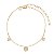 Pulseira com zircônias folheada a ouro 18k 17cm - Imagem 1