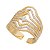Anel largo misto trabalhado folheado a ouro 18k - Imagem 1