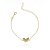 Pulseira borboleta infantil folheada a ouro 18k 14cm - Imagem 1