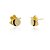 Brinco abelha com resina folheado a ouro 18k - Imagem 1