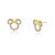 Brinco Minnie com zircônias folheado a ouro 18k - Imagem 1