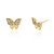 Brinco borboleta folheado a ouro 18k - Imagem 1