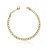 Pulseira grumet infantil folheada a ouro 18k 17cm - Imagem 1