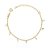 Pulseira infantil colorida folheada a ouro 18k 12cm - Imagem 1