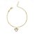 Pulseira infantil Minnie folheada a ouro 18k 12 cm - Imagem 1