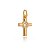 Pingente cruz pequena folheado a ouro 18k - Imagem 1