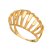 ANEL ALTO FOLHEADO A OURO 18K - Imagem 1
