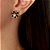 Brinco flor preta folheado a ouro 18k - Imagem 2