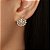 Brinco flor folheado a ouro 18k - Imagem 2