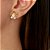 Brinco flor folheado a ouro 18k - Imagem 2