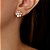 Brinco flor com zircônias folheado a ouro 18k - Imagem 2