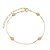 PULSEIRA BOLA DIAMANTADA FOLHEADA A OURO 18K - Imagem 1