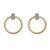 BRINCO CIRCULO FOLHEADO A OURO 18K COM ZIRCONIA - Imagem 1