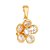 PINGENTE FOLHEADO A OURO 18K FLOR M COM ZIRCONIA - Imagem 1