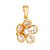 PINGENTE FOLHEADO A OURO 18K FLOR COM ZIRCONIA - Imagem 1