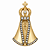 Pingente Nossa Sra. Aparecida folheado a ouro 18k - Imagem 1