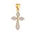 PINGENTE FOLHEADO A OURO 18K CRUZ COM ZIRCONIA E RODIO - Imagem 1