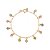 Pulseira infantil corações coloridos folheada a ouro 18k - Imagem 1