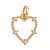 PINGENTE FOLHEADO A OURO 18K CORAÇÃO VAZADO COM ZIRCONIA - Imagem 1