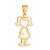 PINGENTE MENINA FOLHEADO A OURO 18K - Imagem 1