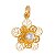 PINGENTE FOLHEADO A OURO 18K FLOR COM ZIRCONIA - Imagem 1