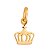 PINGENTE FOLHEADO A OURO 18K COROA - Imagem 1