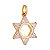 PINGENTE FOLHEADO A OURO 18K ESTRELA DE DAVI COM ZIRCONIA - Imagem 1