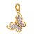 PINGENTE FOLHEADO A OURO 18K BORBOLETA COM ZIRCONIA - Imagem 1