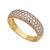 ANEL LARGO FOLHEADO A OURO 18K COM ZIRCONIA - Imagem 1