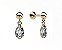BRINCO INFANTIL OURO 18K PENDURADO COM GOTA ZIRCONIA AU29/3/30 - Imagem 1