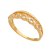Anel com zircônias folheado a ouro 18k - Imagem 1