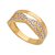 ANEL LARGO FOLHEADO A OURO 18K COM ZIRCONIA - Imagem 1