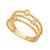 ANEL FOLHEADO A OURO 18K ARO TRIPLO COM ZIRCONIA - Imagem 1