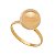 ANEL FOLHEADO A OURO 18K BOLA GRANDE - Imagem 1