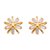 BRINCO FOLHEADO A OURO 18K FLOR COM ZIRCONIAS - Imagem 1