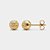 Brinco bola pontilhado folheado a ouro 18k - Imagem 1