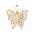 PINGENTE FOLHEADO A OURO 18K BORBOLETA COM RODIO - Imagem 1