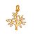 PINGENTE FOLHEADO A OURO 18K ARVORE DA VIDA COM ZIRCONIAS - Imagem 1