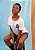 Babylook branca gola laranja loveboard vibes - Imagem 3