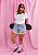 Babylook branca gola preta skate girl flowers - Imagem 5