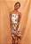 Vestido decote costas floral amarelo retrô - Imagem 1