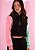 Moletom cropped peluciado preto color - Imagem 5