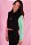 Moletom cropped peluciado preto color - Imagem 1