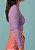 Cropped canelado gola alta manga longa violeta margarida - Imagem 5